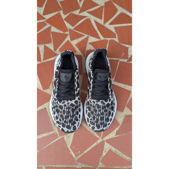 Adidas Swift Run Animal Print Sneakers-Black and Beige- Sz 6.5 - Picture 3 of 11